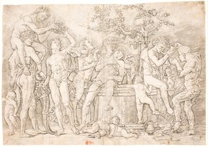 ワイン樽のバックチャンネル 作： after Andrea Mantegna