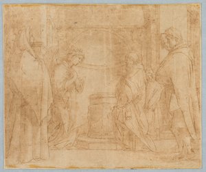 ゼカリヤへの天使の告知後の写し 作： after Andrea del Sarto