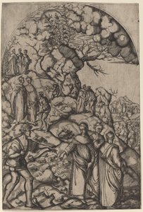 物乞いを癒す聖フィリッポ・ベニッツィ 作： after Andrea del Sarto