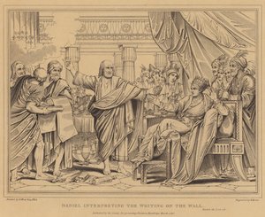 ダニエルは壁の執筆を解釈する、ダニエル 作： after Benjamin West