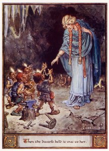 その後、小人はそれを彼女に差し出しました 作： after Charles Edmund Brock