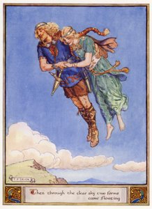 それから澄んだ空を通って2つの形が浮かんだ 作： after Charles Edmund Brock