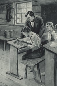 エイブラハム・リンカーンは書くことを学ぶ 作： after Charles Mills Sheldon
