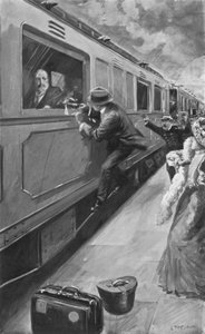 ブリュッセルのエドワード王へのシピドス攻撃、1900年4月4日 作： after Charles Mills Sheldon
