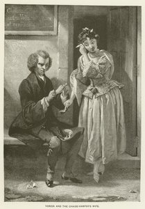 ヨリックと長椅子の妻 作： after Charles Robert Leslie
