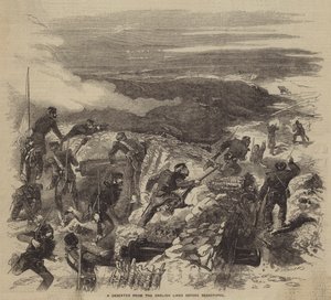 セバストポルの前のイギリス軍の脱走兵 作： after Edmond Morin