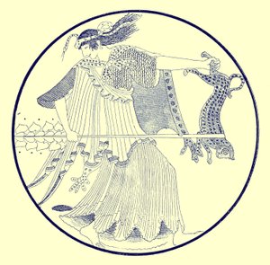 JE HarrisonとDS MacCollによるギリシャの花瓶の絵のイラストであるMaenadが1894年に発行（デジタル化された画像） 作： after English School