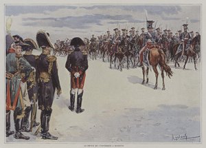 ナポレオンはバイヨンヌでポーランドの軽馬の軍隊を見直します 作： after Felicien baron de Myrbach Rheinfeld
