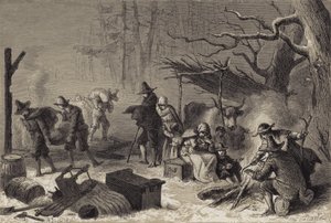 アメリカのイギリス人開拓者 作： after Felix Octavius Carr Darley