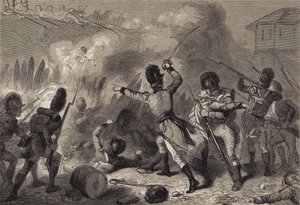 イギリス軍はスティーブンソン砦で撃退した 作： after Felix Octavius Carr Darley