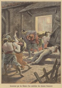 中国人によるフランスの税関職員の殺害 作： after Frederic Theodore Lix