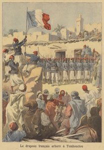 ティンブクトゥでのフランス国旗の掲揚 作： after Frederic Theodore Lix