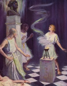 彼が話したように、女神の静止した広大な特徴は、生命と共に突然に見えた 作： after Frederick Coffay Yohn