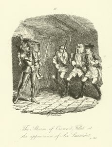 トバイアス・スモレットによるローンセロット・グリーブのイラスト 作： after George Cruikshank