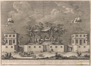 1759年の中国のためのSeconda Macchina：バッカナルのある「デリツィオーザ」 作： after Giuseppe Palazzi Giuseppe Vasi after Paolo Posi