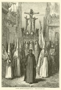 パソを伴うCofrades（悔い改め） 作： Gustave after Dore