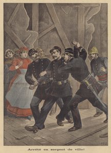 警官の逮捕 作： after Henri Meyer