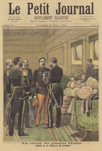 ドッド将軍がフランスに帰国した際にダホメ勲章を受け取る