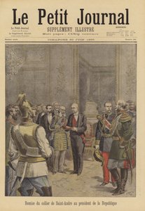 ロシア大使から聖アンドリュー勲章を受けるフランスのフォーレ大統領 作： after Henri Meyer