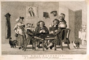 X.mas Academics Whistでのコンビネーションゲーム、1773年 作： after Henry William Bunbury