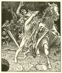 ケイ卿と森の狂人 作： after Howard Pyle