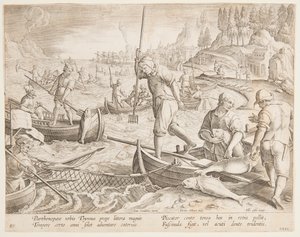 マグロ釣り 作： after Jan van der Straet, called Stradanus
