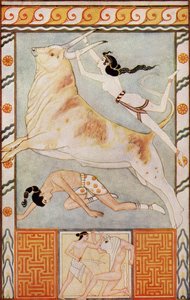 ブルベイターズ、ドナルドA.マッケンジー著「クレタ島とギリシャ以前の神話」のイラスト、1917年発行 作： after John Duncan