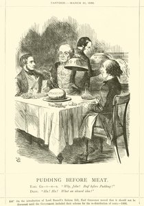 肉の前のプリン 作： after John Tenniel