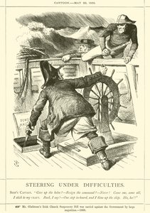 困難な状況下でのステアリング 作： after John Tenniel
