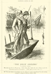 陽気な釣り人、休日の牧歌 作： after John Tenniel