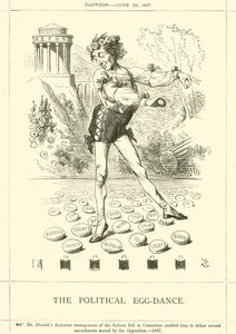 政治的なエッグダンス 作： after John Tenniel