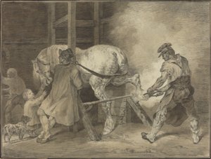 鍛冶屋 作： after Léon Cogniet after Théodore Gericault