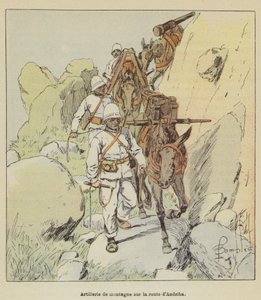 アンドリバへの道の山砲 作： after Louis Charles Bombled