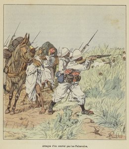 Attaque dun convoi par les Fahavolos 作： after Louis Charles Bombled