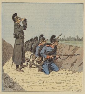 塹壕のバイエルン 作： after Louis Charles Bombled