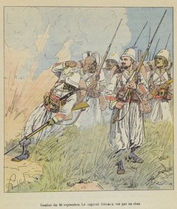 戦闘9月26日、ジェモー伍長が砲弾で殺害 作： after Louis Charles Bombled