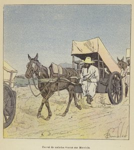 マロロロに避難した患者の船団 作： after Louis Charles Bombled