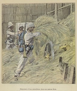 ホバの家で機関銃を発見 作： after Louis Charles Bombled