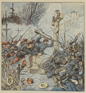 37番目の市場によるロイニー墓地の防衛 作： after Louis Charles Bombled