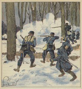 森の中で戦う狙撃兵