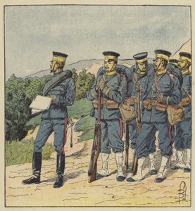 日本軍歩兵 作： after Louis Charles Bombled