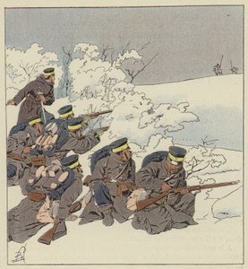 冬のフィールドギアの日本歩兵 作： after Louis Charles Bombled