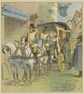 皇帝はマリールイーズの車に乗り込む 作： after Louis Charles Bombled