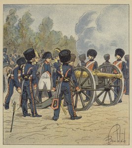 皇帝はモンテローで衛兵自身を指差した 作： after Louis Charles Bombled