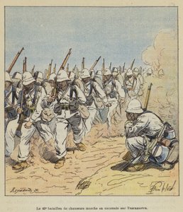 ハンターの第40大隊がサラサオトラに行進する 作： after Louis Charles Bombled