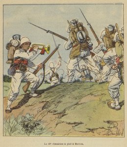 ベリツァで徒歩で40人目のハンター 作： after Louis Charles Bombled
