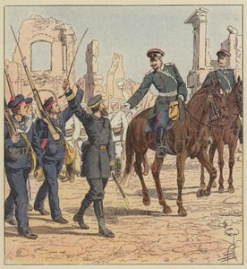 キャロル・ド・マロルと将軍ステッセル 作： after Louis Charles Bombled