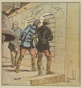 テルミニエの鐘楼にいるシャンジー将軍 作： after Louis Charles Bombled