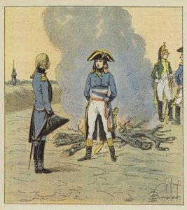 若い将軍を彼をエンジニア将校と見なして、彼に職業に関する委員会を与えました 作： after Louis Charles Bombled