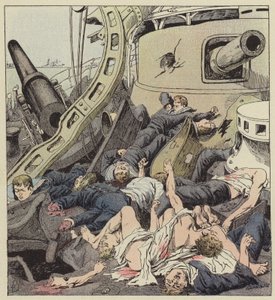 2月9日の戦い後のヴァリャグ橋 作： after Louis Charles Bombled